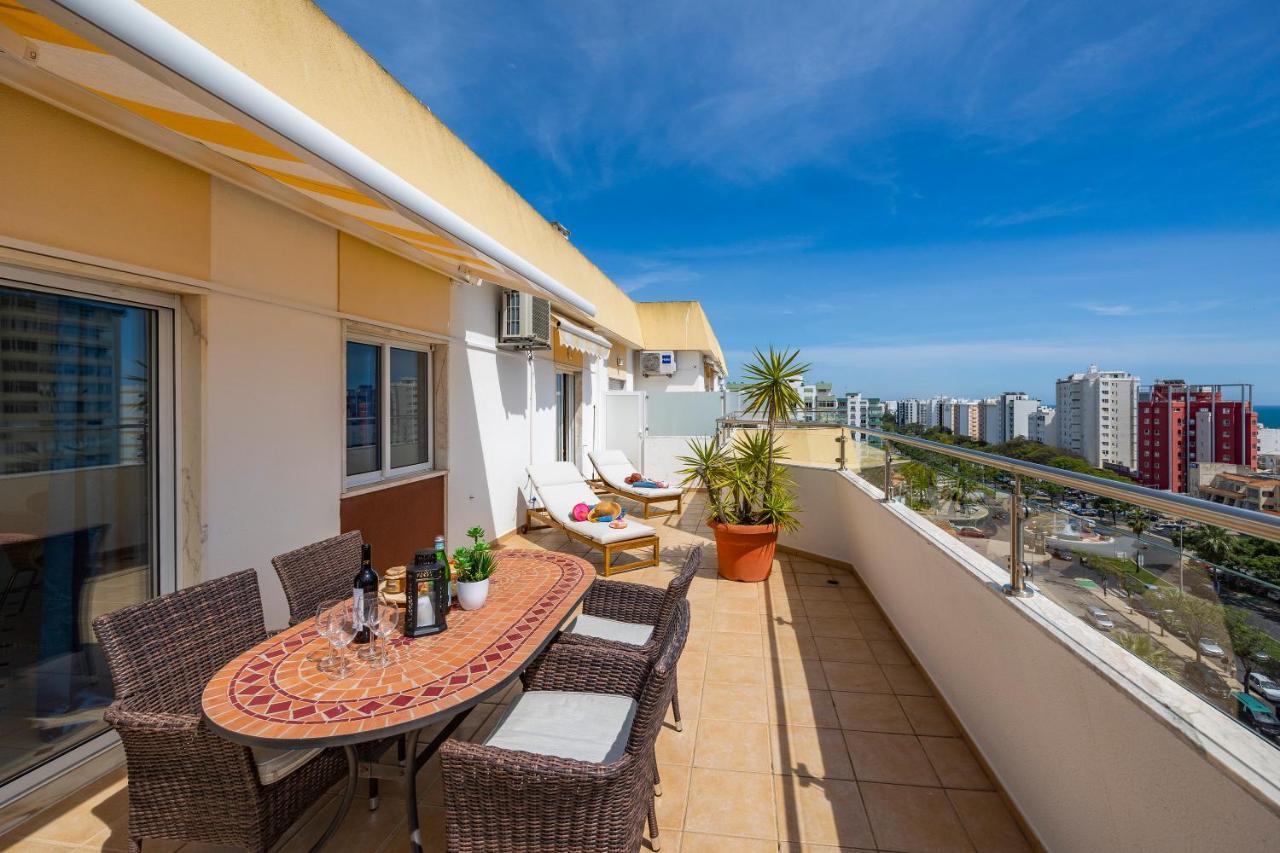 Seaview Penthouse In Algarve With Spacious Terrace Quarteira Eksteriør billede